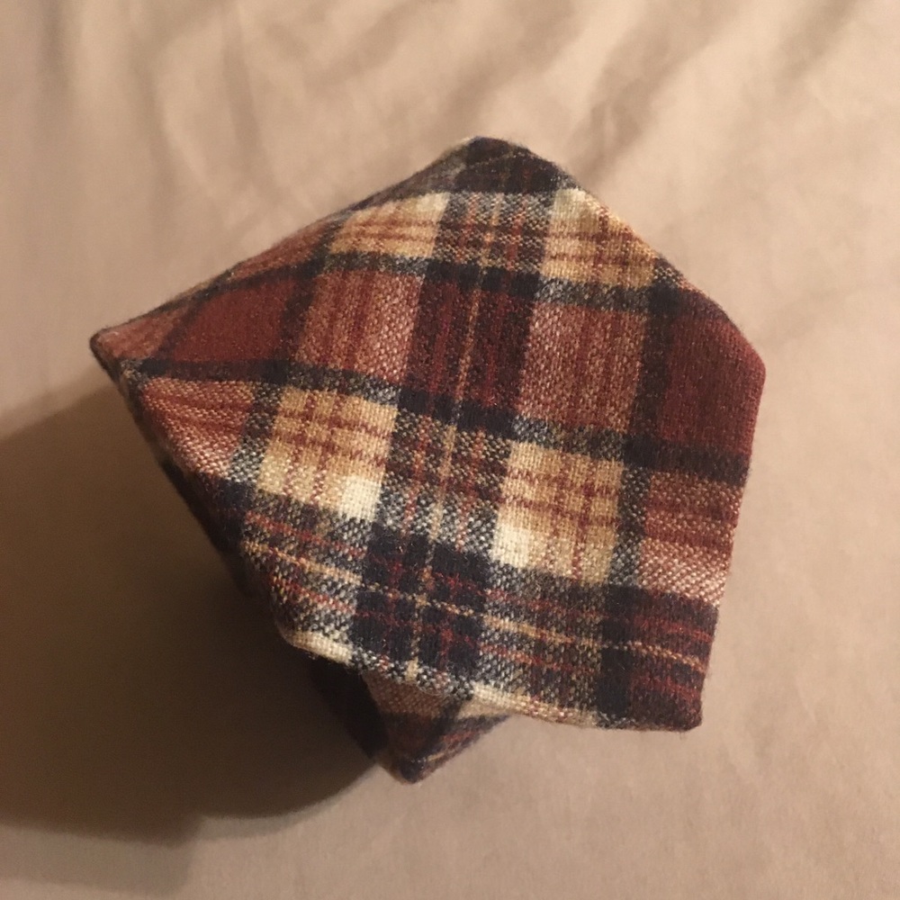 Vintage Pendleton Brown Plaid Wool Tie